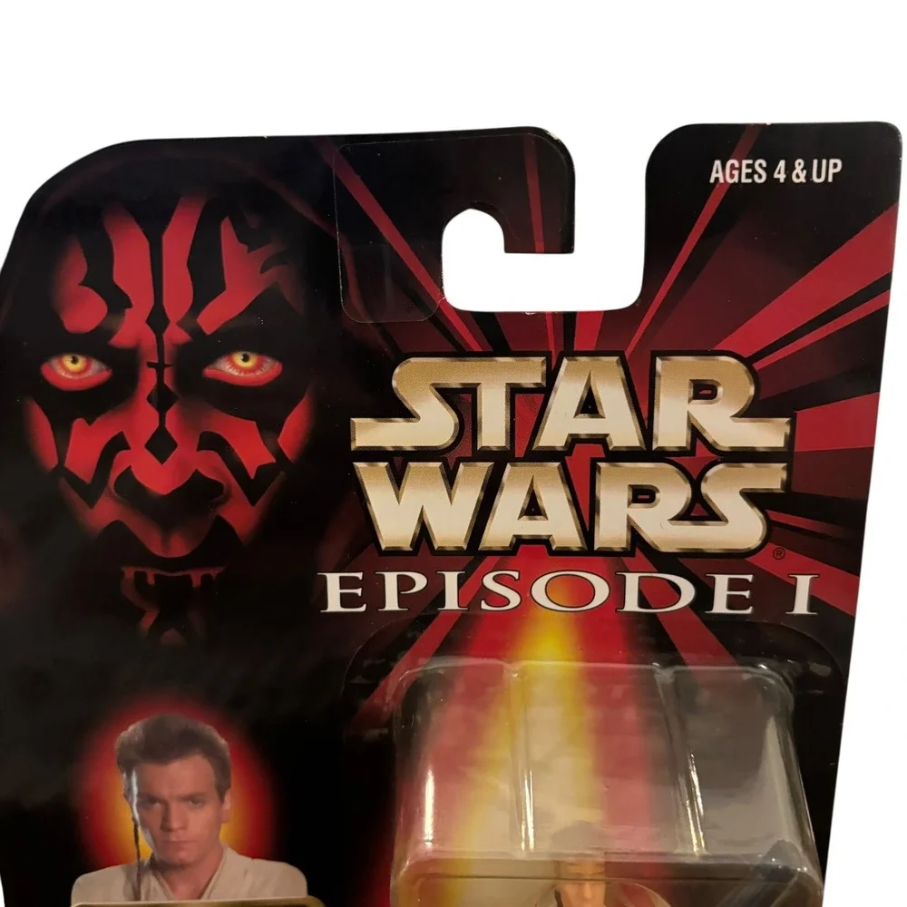 Star Wars Episode I Obi-Wan Kenobi Jedi Duel Action Figure CommTech Hasbro New - Picture 3 of 16